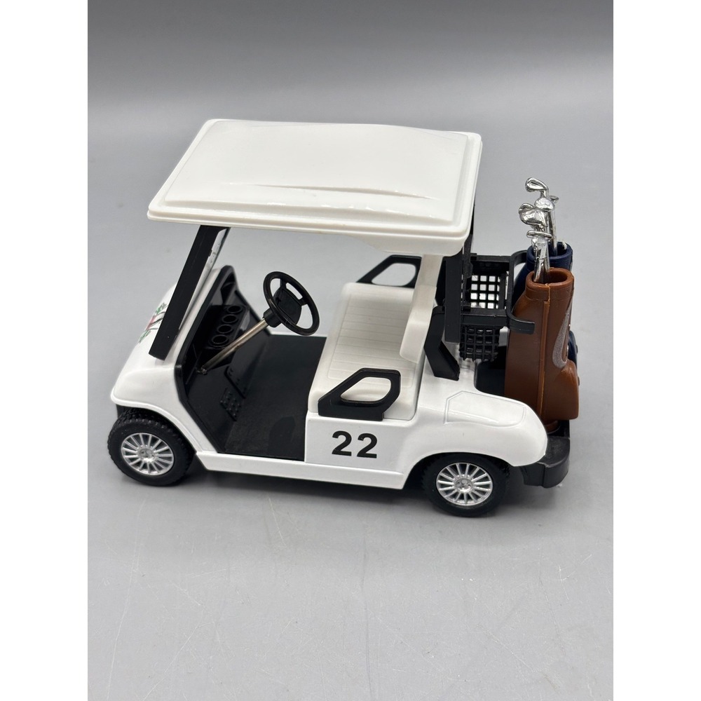 Kinsmart Worldwide Golf Club Diecast Pull Back Golf Cart White Model No. 22
